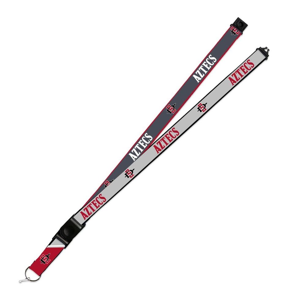 Rico Industries San Diego State Aztecs Lanyard Keychain 2-sided Breakaway Clip GRAY University of