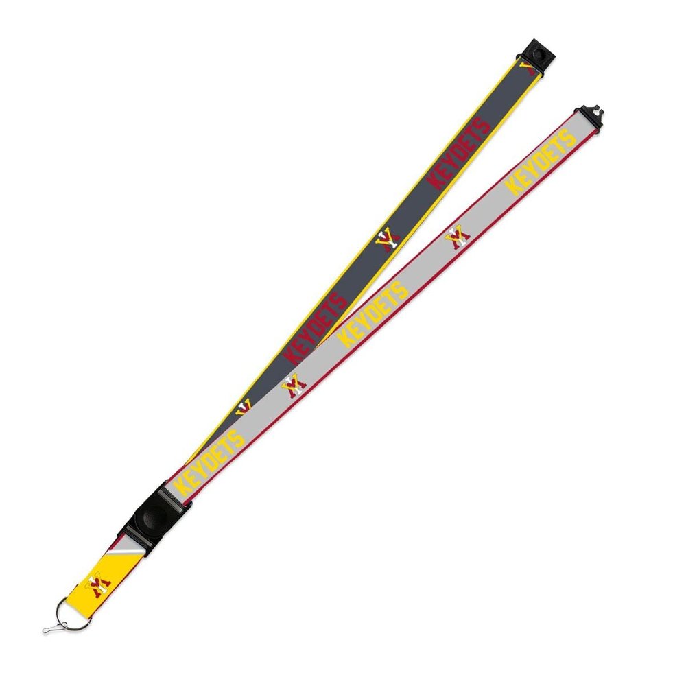 Rico Industries Virginia Military Institute Keydets VMI Lanyard Keychain 2-sided Breakaway Clip GRAY