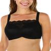 ToBeInStyle Women's Padded Lace Covered Front Bra w/Wide Straps & Band - Black - 40C view 1