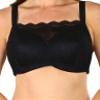 ToBeInStyle Women's Padded Lace Covered Front Bra w/Wide Straps & Band - Black - 40C view 4