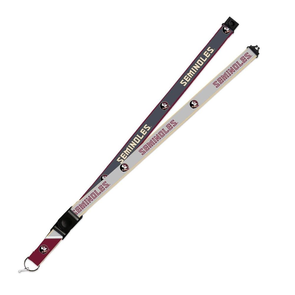 Rico Industries Florida State Seminoles Lanyard Keychain 2-sided Breakaway Clip GRAY University