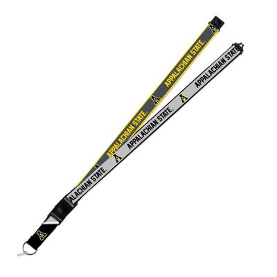 Rico Industries Appalachian State Mountaineers Lanyard Keychain 2-sided Breakaway Clip GRAY University