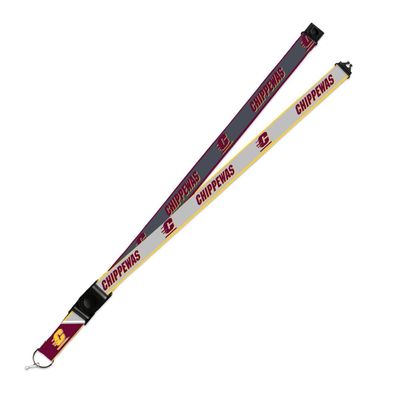 Rico Industries Central Michigan Chippewas Lanyard Keychain 2-sided Breakaway Clip Gray University