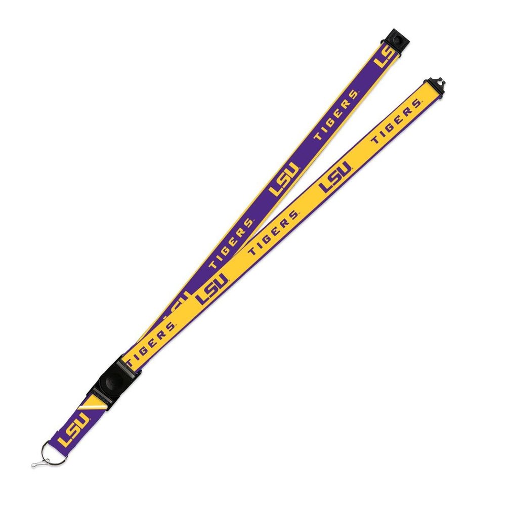 Rico Industries LSU Tigers Lanyard Keychain 2-sided Breakaway Clip University of