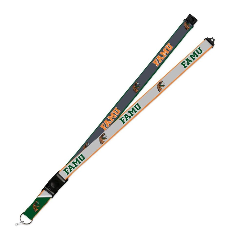 Rico Industries Florida A&M Rattlers Lanyard Keychain 2-sided Breakaway Clip GRAY University