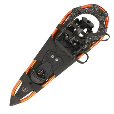 Crescent Moon Yellowstone 24.5 Aluminum Snowshoe (Orange): Unisex, Ultralight Trail Snowshoe with Award Winning Single Loop Pull Binding, Aluminum Crampons and Heel Lifts