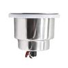 MARINE CITY Green LED Light Cup Holder with Center Drain, Stainless Steel, Durable, Corrosion-Resistant, Easy Installation for Boats, Poker Tables, Yachts, Ships (1 Pcs) view 1