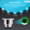 MARINE CITY Green LED Light Cup Holder with Center Drain, Stainless Steel, Durable, Corrosion-Resistant, Easy Installation for Boats, Poker Tables, Yachts, Ships (1 Pcs) view 4