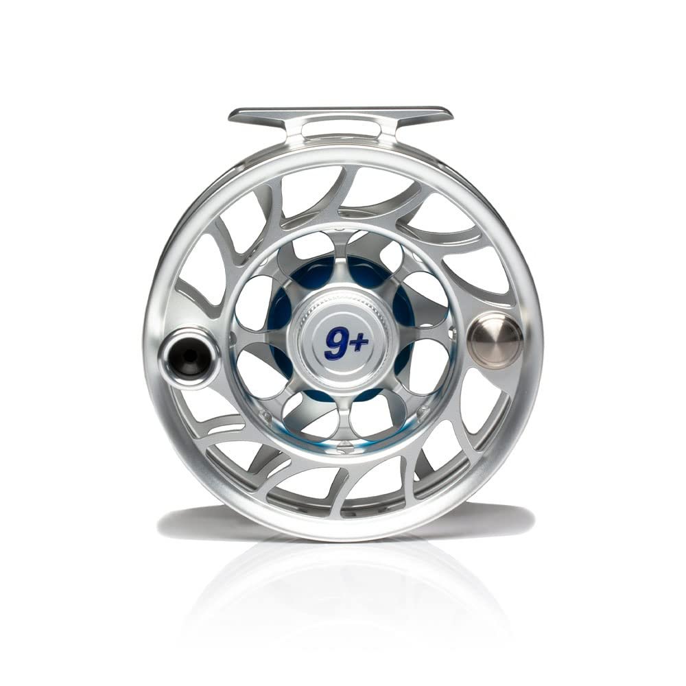 Hatch Outdoors Iconic Plus Large Arbor Fly Reel (Clear/Blue, 9)