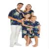 Matchable Family Hawaiian Luau Shirts, Pineapple Garden Navy, Scrunchies, One Size view 1