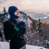 100% Merino Wool Balaclava - Winter Ski Mask - Face Mask - Cold Weather Gear - Dark Purple - One Size view 2