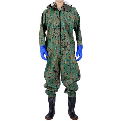 Full Body Waders Hunting Fishing Suit with Boots, Waterproof Lightweight Hooded Wading, Anti-slip Wear-resistant Comfortable (Color : Green 2, Size : US6-6.5/EU38/UK5-5.5)