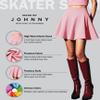 MBJ WB211 Women's Basic Versatile Stretchy Flared Skater Skirt for Girl S Pink view 3