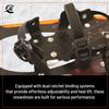 Lightweight Aluminum Frame Snowshoes with Dual Ratchet Bindings, Nylon Heel Strap, HDPE Decking, Includes Heavy Duty Carry Bag, Available in Adult and Kids Sizes, 21", Orange, Snowshoe Only view 3