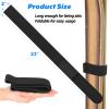Cosmos 2 Pcs Ski Fasteners Tape Skis and Pole Carrier Strap Adjustable Ski Wraps Ties for Carrying Ski Gear Winter Avoid The Struggle and Effortlessly view 3
