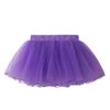 easyforever Kids Girls Chiffon Ballet Dance Pull-on Wrap Skirt Classic Workout Tutu Skirt with Waist Tie W Purple 6-11 Years view 3