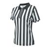 Women's Official Referee Shirt Black & White Stripe Ref Umpire Jersey Short Sleeve for Basketball Football Hockey Zip Front XXL view 2