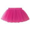 easyforever Kids Girls Chiffon Ballet Dance Pull-on Wrap Skirt Classic Workout Tutu Skirt with Waist Tie W Hot Pink 6-11 Years view 3