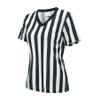 Women's Official Referee Shirt Black & White Stripe Ref Umpire Jersey Short Sleeve for Basketball Football Hockey V-Neck S view 2