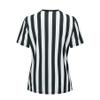 Women's Official Referee Shirt Black & White Stripe Ref Umpire Jersey Short Sleeve for Basketball Football Hockey V-Neck S view 3