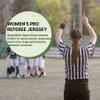 Women's Official Referee Shirt Black & White Stripe Ref Umpire Jersey Short Sleeve for Basketball Football Hockey V-Neck S view 4