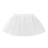 easyforever Kids Girls Chiffon Ballet Dance Pull-on Wrap Skirt Classic Workout Tutu Skirt with Waist Tie W White 6-11 Years view 3