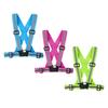 Famnosta Running Reflective Vest Gear 3 Pack Adjustable Safety Vest for Women Men High Visible Reflective Straps Vest for Running Cycling Motorcycling (Green,Blue,Pink) view 1