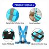 Famnosta Running Reflective Vest Gear 3 Pack Adjustable Safety Vest for Women Men High Visible Reflective Straps Vest for Running Cycling Motorcycling (Green,Blue,Pink) view 3