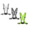 Famnosta Running Reflective Vest Gear 3 Pack Adjustable Safety Vest for Women Men High Visible Reflective Straps Vest for Running Cycling Motorcycling (Green,Gray,White) view 1