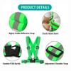 Famnosta Running Reflective Vest Gear 3 Pack Adjustable Safety Vest for Women Men High Visible Reflective Straps Vest for Running Cycling Motorcycling (Green,Blue,Grass Green) view 3
