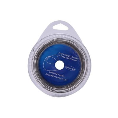 Stainless Steel Leader Wire, Fishing Line, Fishing Wire, 5 Types 10m 7 Strands Braided Leader Sea Fishing Steel Wire Covered with Plastic(30lb)