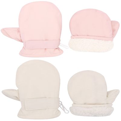 Slivery Color Toddler Gloves Kids Mittens Winter Warm Lined Fleece Gloves Waterproof Snow Baby Mitten for Boys Girls