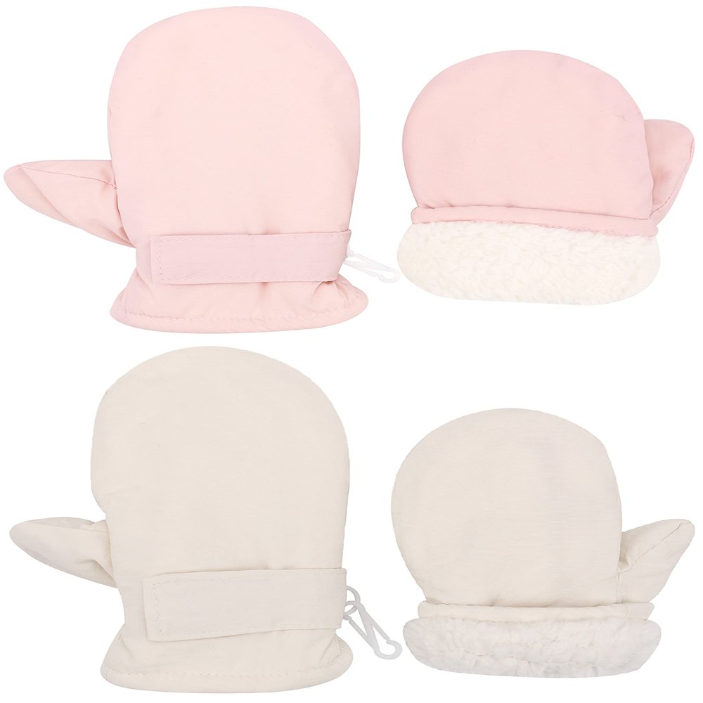 Slivery Color Toddler Gloves Kids Mittens Winter Warm Lined Fleece Gloves Waterproof Snow Baby Mitten for Boys Girls