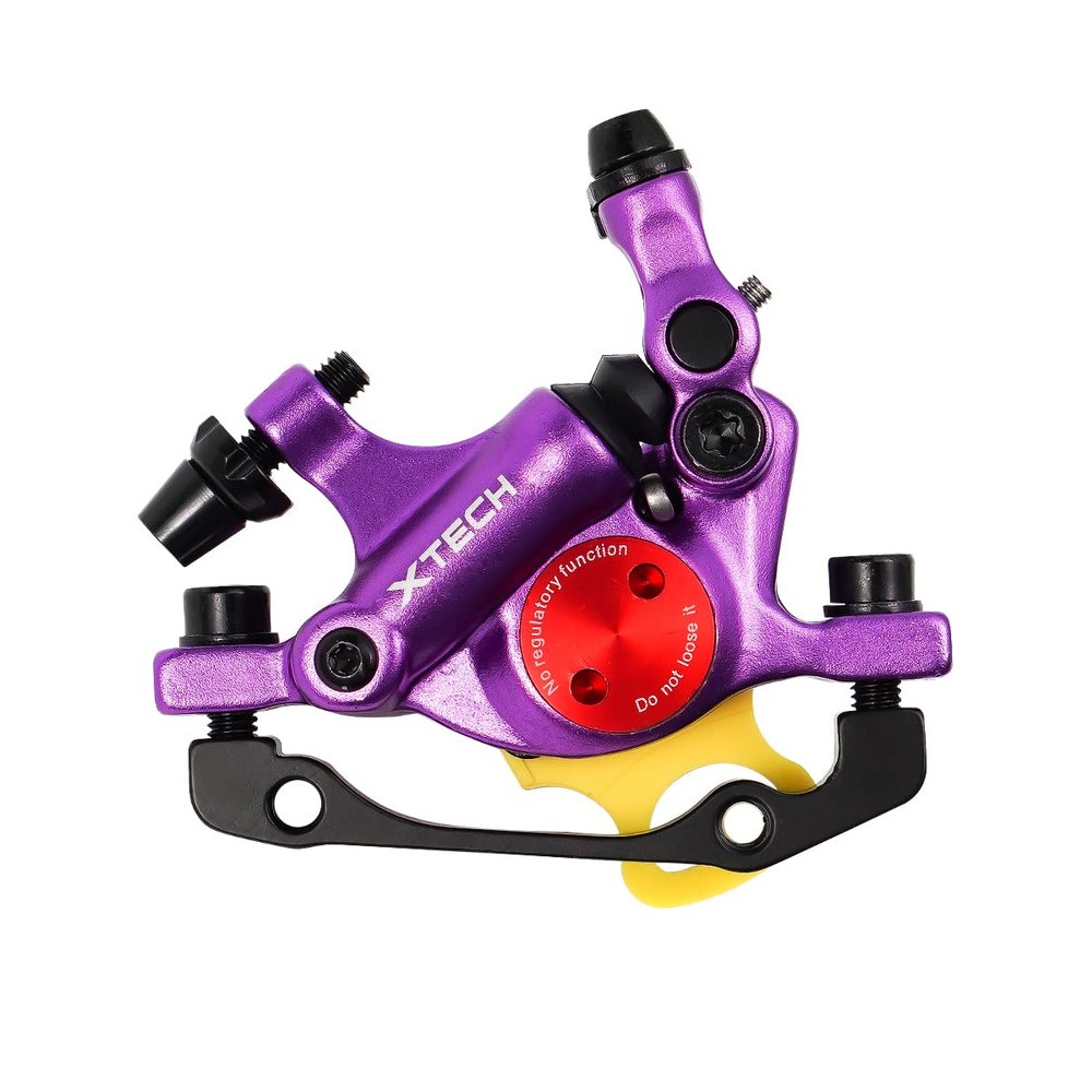 CNC MTB Hydraulic Disc Brake SetBike Disc Brake Sets Front and Rear Line Pulling Hydraulic Disc BrakePurple.