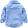 CORATED Toddler Dress Suits Baby Boys Clothes Sets Bowtie Shirts Suspenders Pants 4pcs Gentleman Outfits Suit 6 Month - 6 Years (Blue0005, 6-12 Months) view 4
