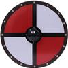 ARTIZANSTORE Medieval Vikings Handmade 24inch Full Size Wood & Mild Steel Shield Warrior Armor Battle Ready Round Design Armor Templar Red Black Ring view 1