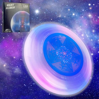Eastgoing Outdoor Disc 175 Gram LED Light Up Flying Disc.Glow in The Dark Flying Disc(Blue and Red Light) Light up Flying Disc for Adult.Great for Lawn, Beach,Backyard Games and Tailgating