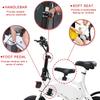 Newborm Set of Children Saddle Seat Foot Pedals, Bicycle Saddle Designed Suspension Shock Absorbing for F Wheel DYU Electric Bike Foot,No Handlebar view 4