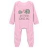My Papa Loves Me Baby Long-Sleeved Trousers Bodysuits Pajamas Newborn Sleepers Girl and Boy Clothes Pink view 1