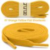 DELELE Solid Flat Shoe Laces: Hollow Thick Orange Yellow Shoelaces for Sneakers 2 Pair 71 inch view 2