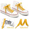 DELELE Solid Flat Shoe Laces: Hollow Thick Orange Yellow Shoelaces for Sneakers 2 Pair 71 inch view 3