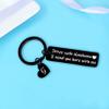 Nimteve Gifts For Men Drive Safe Handsome Mens Gifts For Him Dad Husband Boyfriend Initial Drive Safe Keychain Birthday 26 Letter (G) view 3