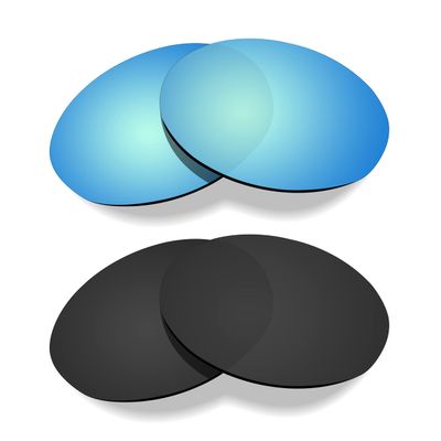 Littlebird4 Premium 1.5mm Polarized Replacement Lenses for Oakley Eye Jacket Redux OO9438 Sunglasses - MultiOptions (Black+Blue)