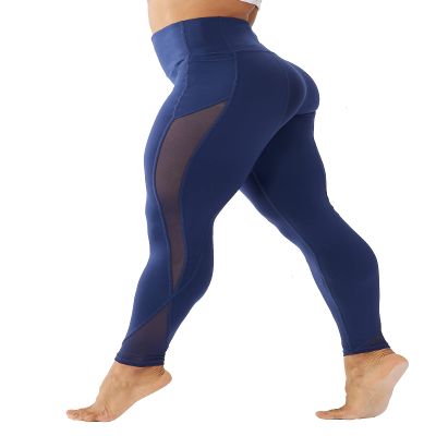 ONGASOFT High Waisted Yoga Pants for Women Running Workout Mesh Leggings Side Pockets Squat Proof Tummy Control