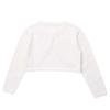 Hularka Kids Girls Knit Cardigan Sweater Long Sleeve One Button Bolero Shrug Wedding Birthday Party Dress Cover Up White 6 Years view 4