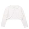 Hularka Kids Girls Knit Cardigan Sweater Long Sleeve One Button Bolero Shrug Wedding Birthday Party Dress Cover Up White 10 Years view 3