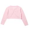Hularka Kids Girls Knit Cardigan Sweater Long Sleeve One Button Bolero Shrug Wedding Birthday Party Dress Cover Up Pink 4 Years view 4