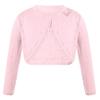 Hularka Kids Girls Knit Cardigan Sweater Long Sleeve One Button Bolero Shrug Wedding Birthday Party Dress Cover Up Pink 2 Years view 1