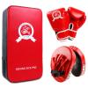 3-in-1 Boxing Equipment Punching Gloves Mitts Kick Pack Set for Kids Karate Mitts Pad for Beginners Arm Pad for Children Boxing Gloves for Muay Thai, Taekwondo, MMA Training, Gift for Kids Child view 1