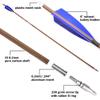 ZSHJGJR 31" Archery Carbon Arrows Spine 340 400 500 600 Hunting Arrows with Removable Tips Natural Feather Targeting Arrows for Compound & Recurve & Traditional Bow 6/12pcs (6, Blue, Spine 500) view 4